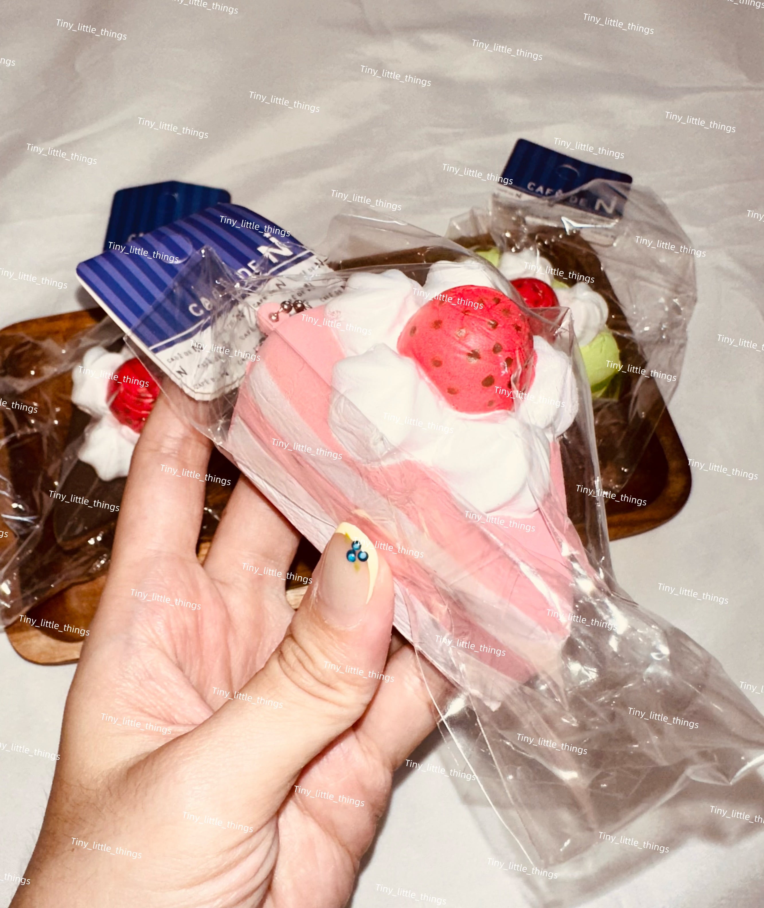 Cafe de N - Strawberry Slice Cake Squishy, Rare Squishy, Trending, Stress-Relief