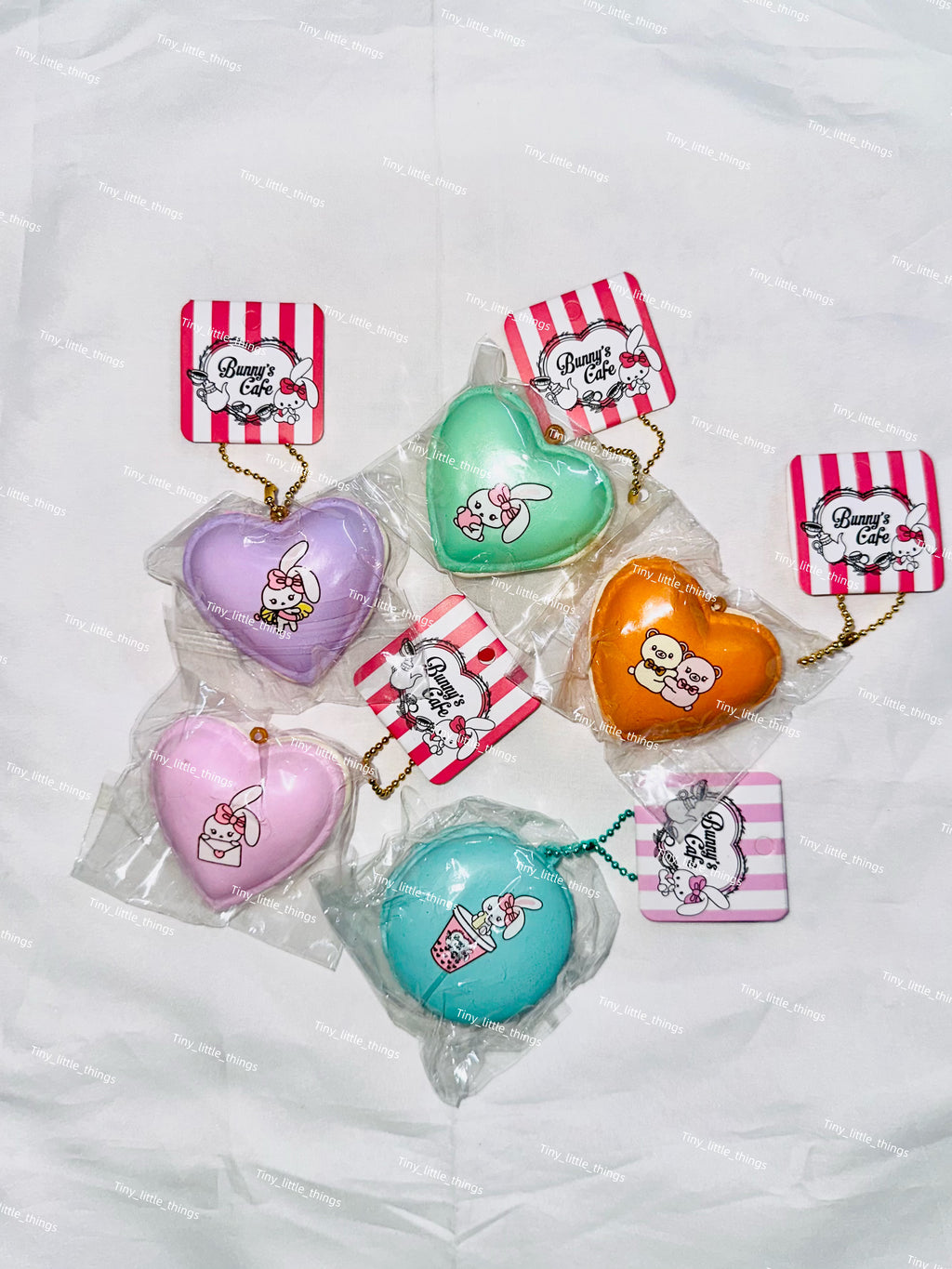 Bunny’s Cafe Macarons Squishy - Valentine Theme, Rare Squishy, Trending, Stress-Relief