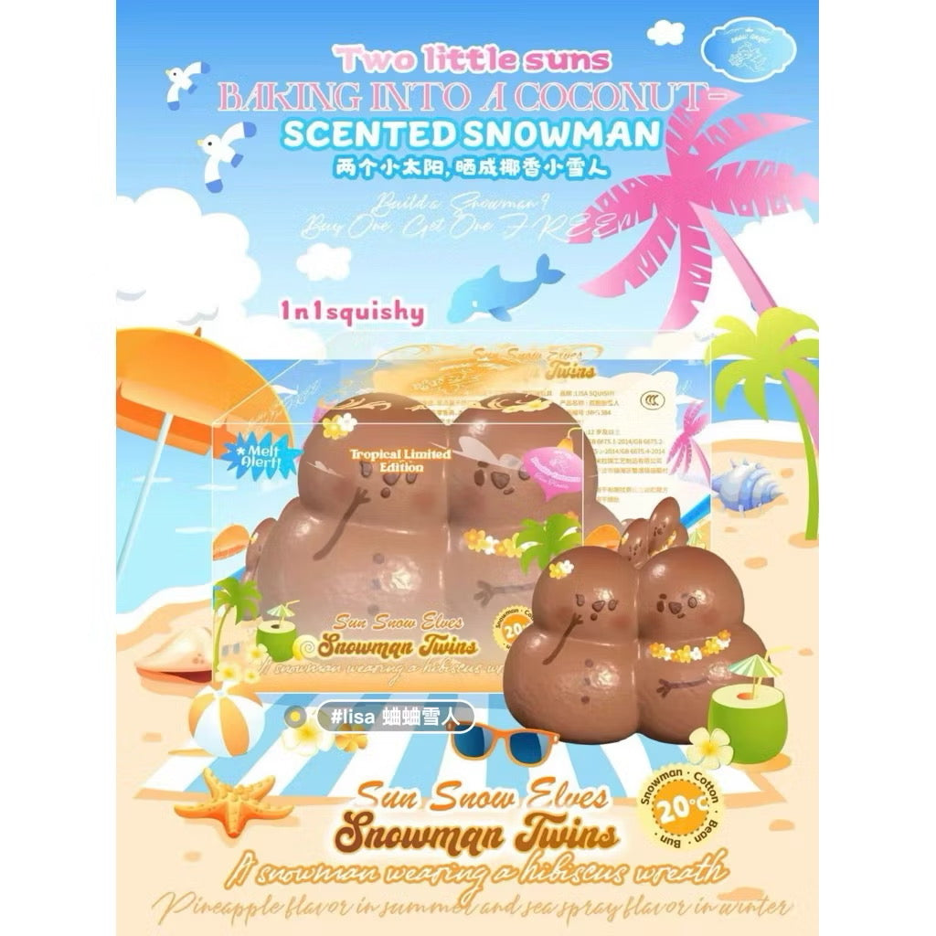 Lisa chocolate snowman twins squishy