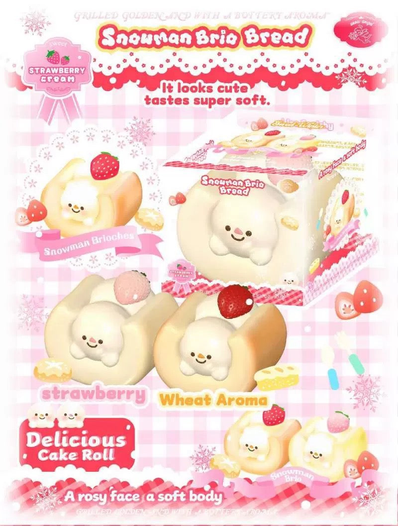 Lisa Cake Roll - Snowman Squishy. Hot Hit Item, Trending, Stress-relief Toy