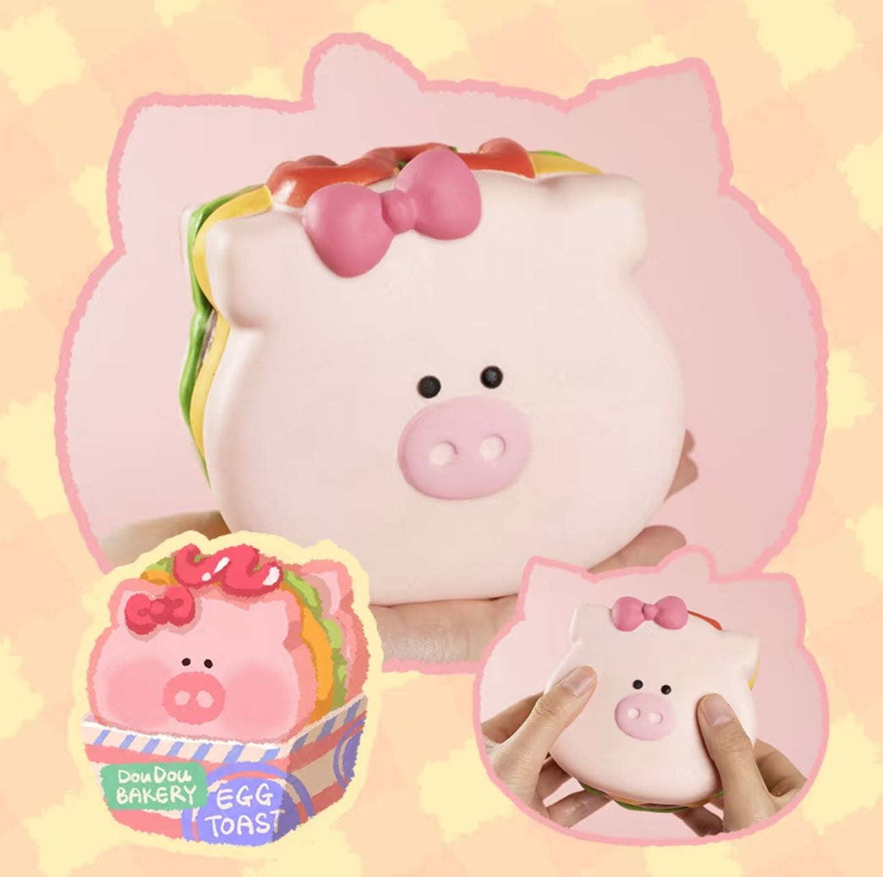 Bear Toast Squishy - 52Toys. Hot Hit Item, Trending, Stress-relief Toy